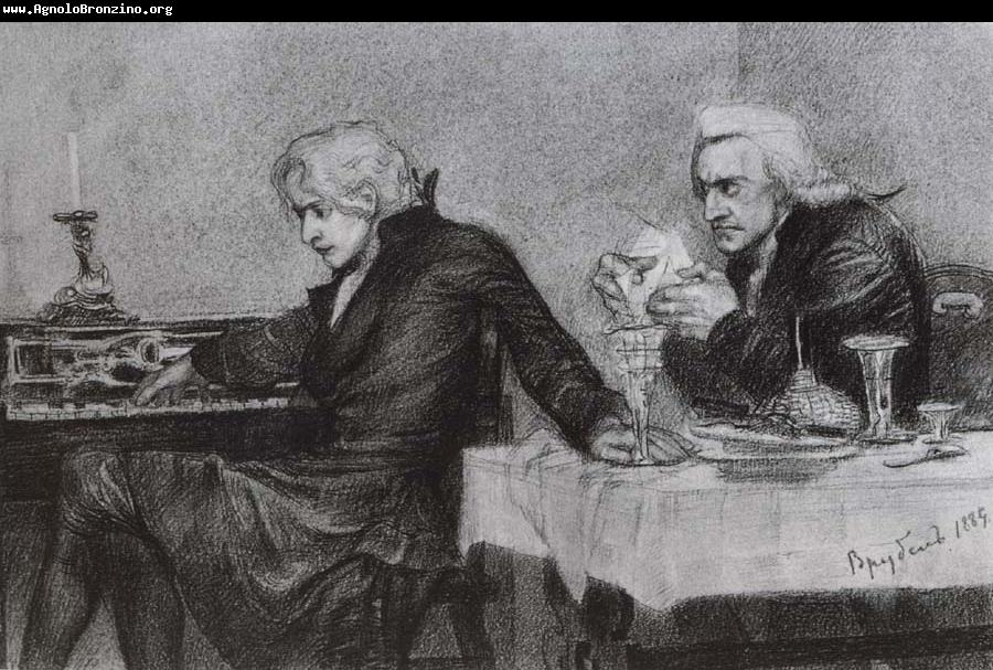 Mikhail A. Vrubel, Salieri and Mozart, 1885
