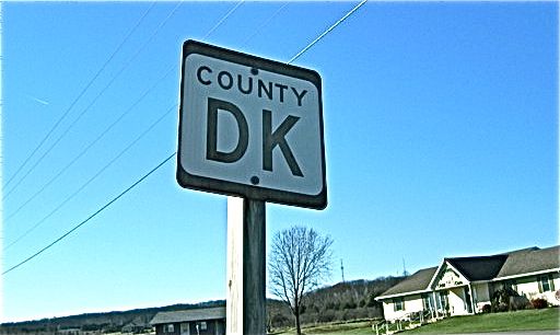 County Road DK sign
